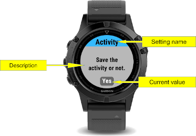 Activity setting view